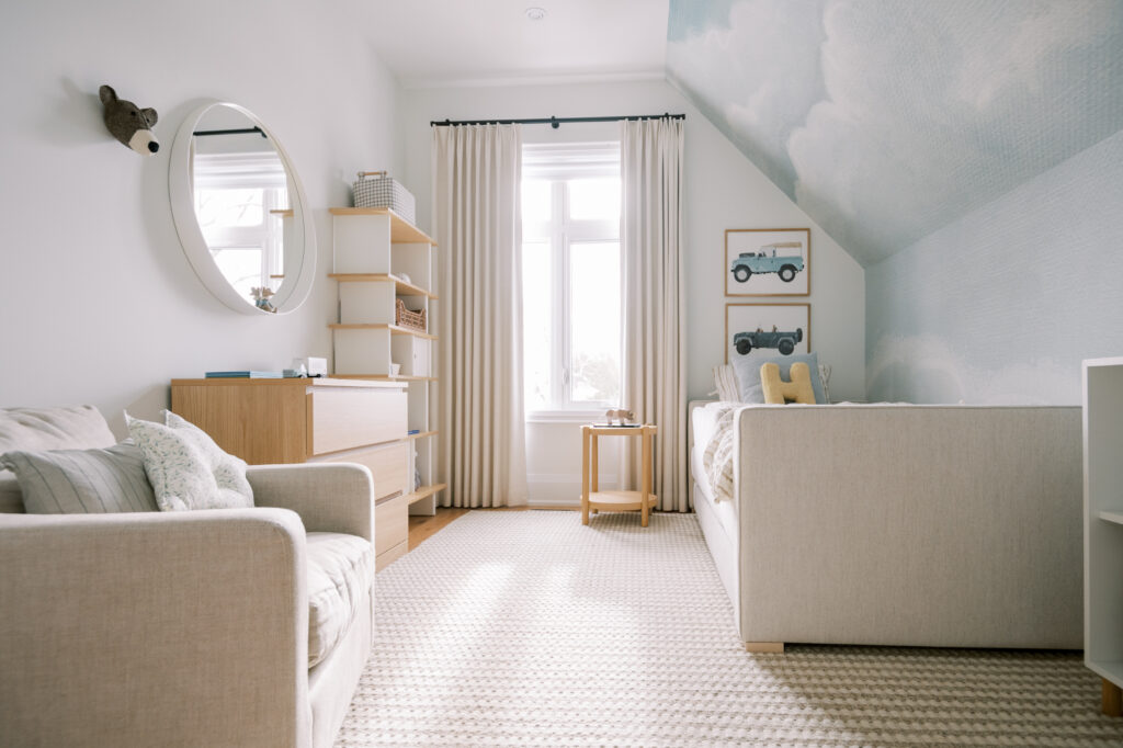 toddler boy's room clouds 
